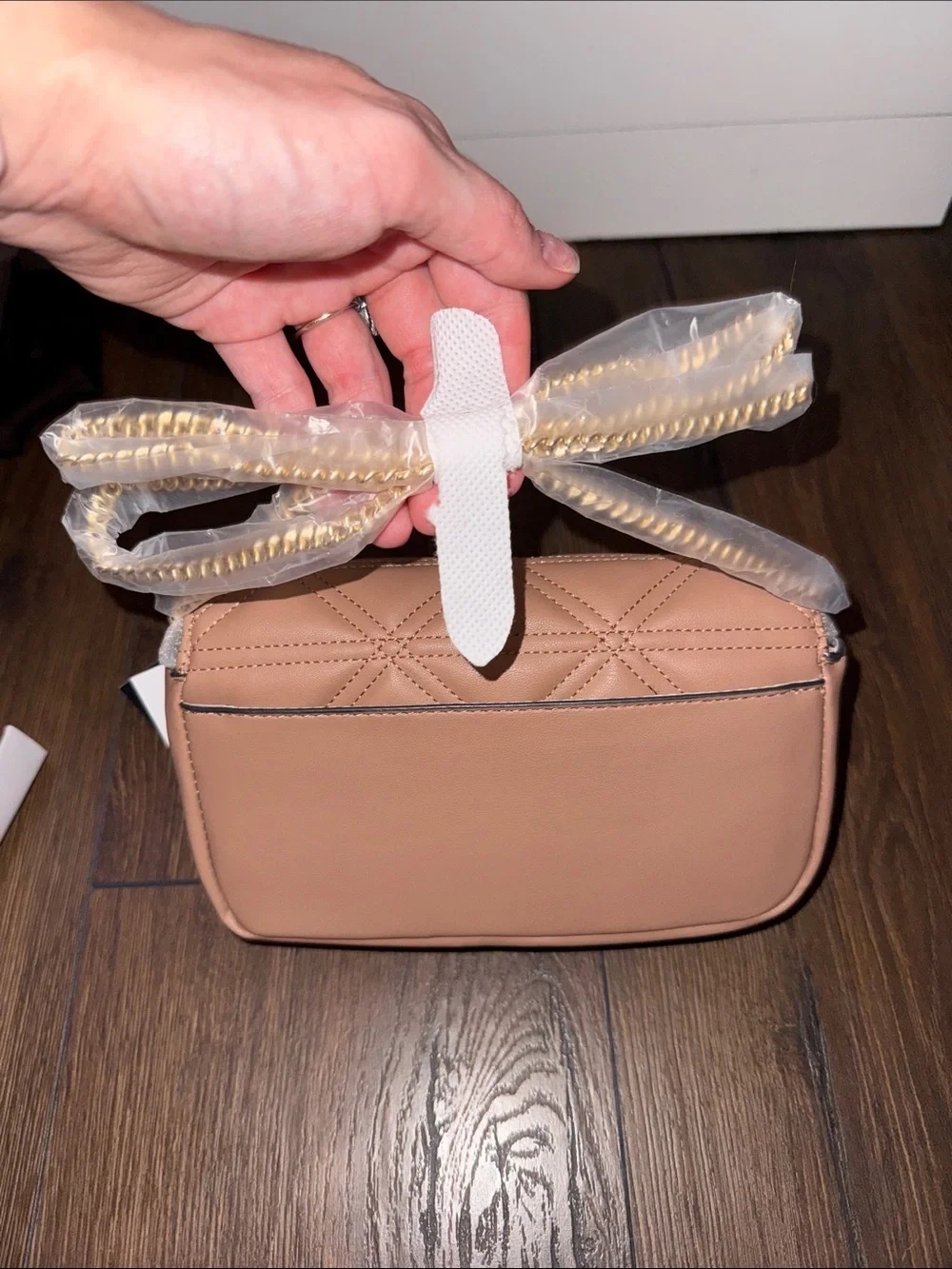 Nine West Quilted Nude Pink Crossbody Bag